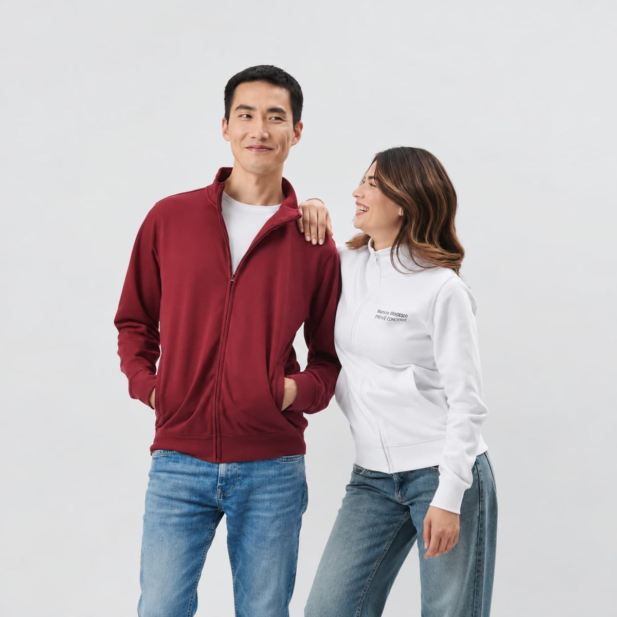 Felpa con Zip Intera Personalizzabile