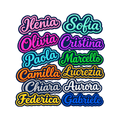 Patch con Nome Ricamato Sagomate