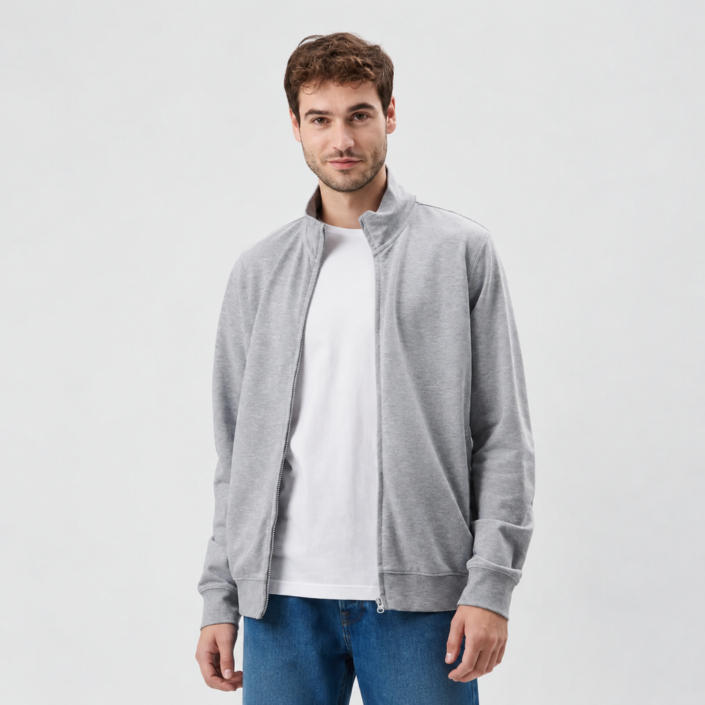 Felpa French Terry con Zip Personalizzabile