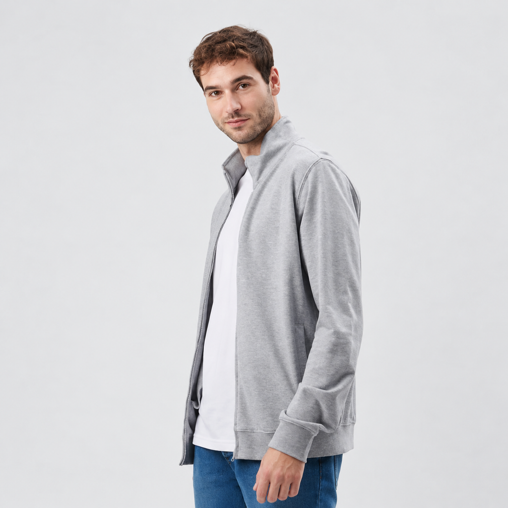 Felpa French Terry con Zip Personalizzabile
