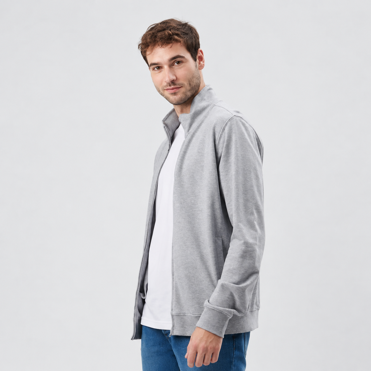 Felpa French Terry con Zip Personalizzabile