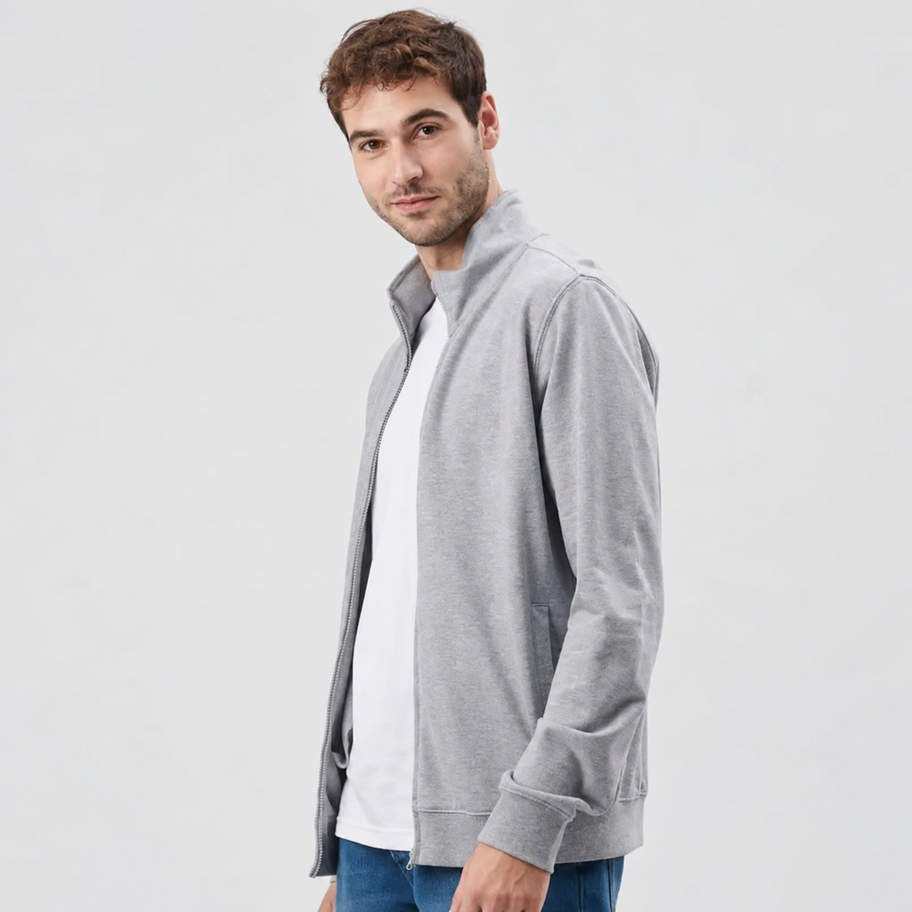 Felpa French Terry con Zip Personalizzabile