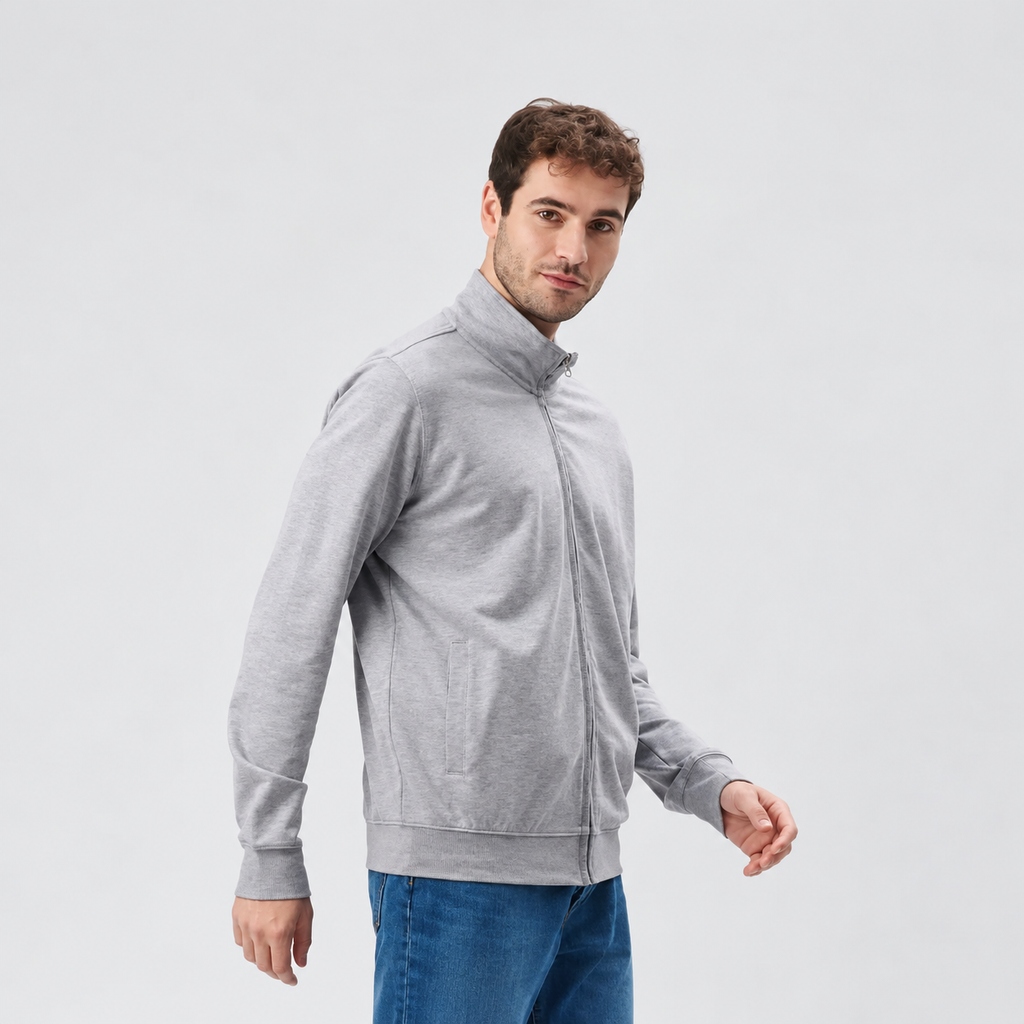 Felpa French Terry con Zip Personalizzabile