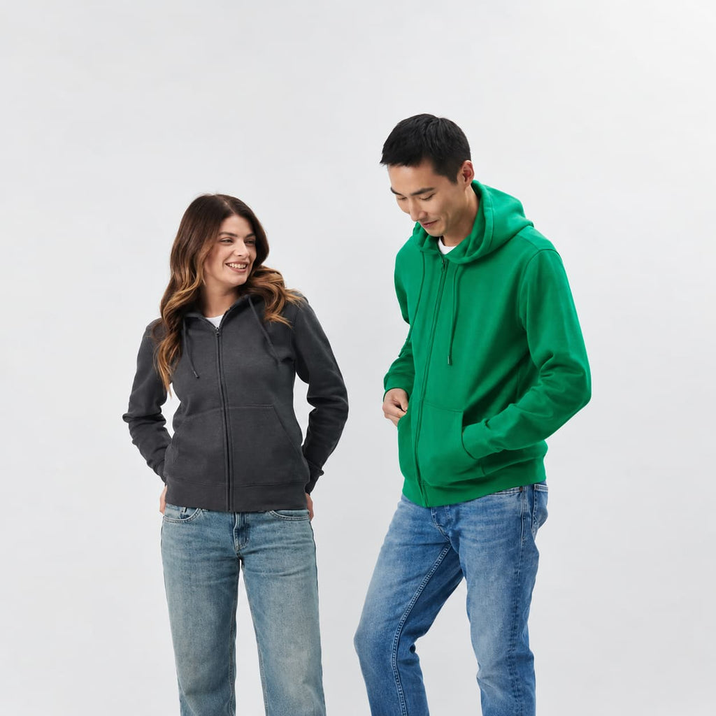 Felpa con Cappuccio e Zip Personalizzabile