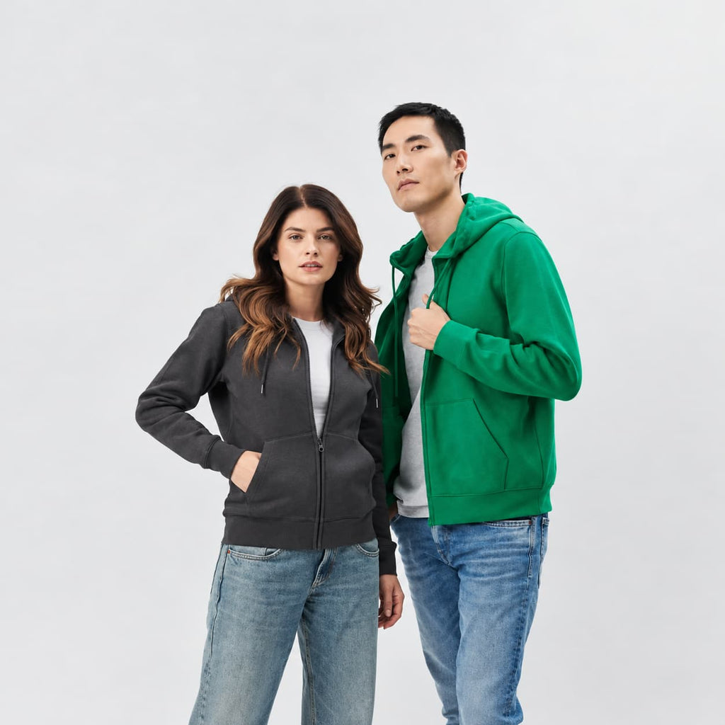 Felpa con Cappuccio e Zip Personalizzabile