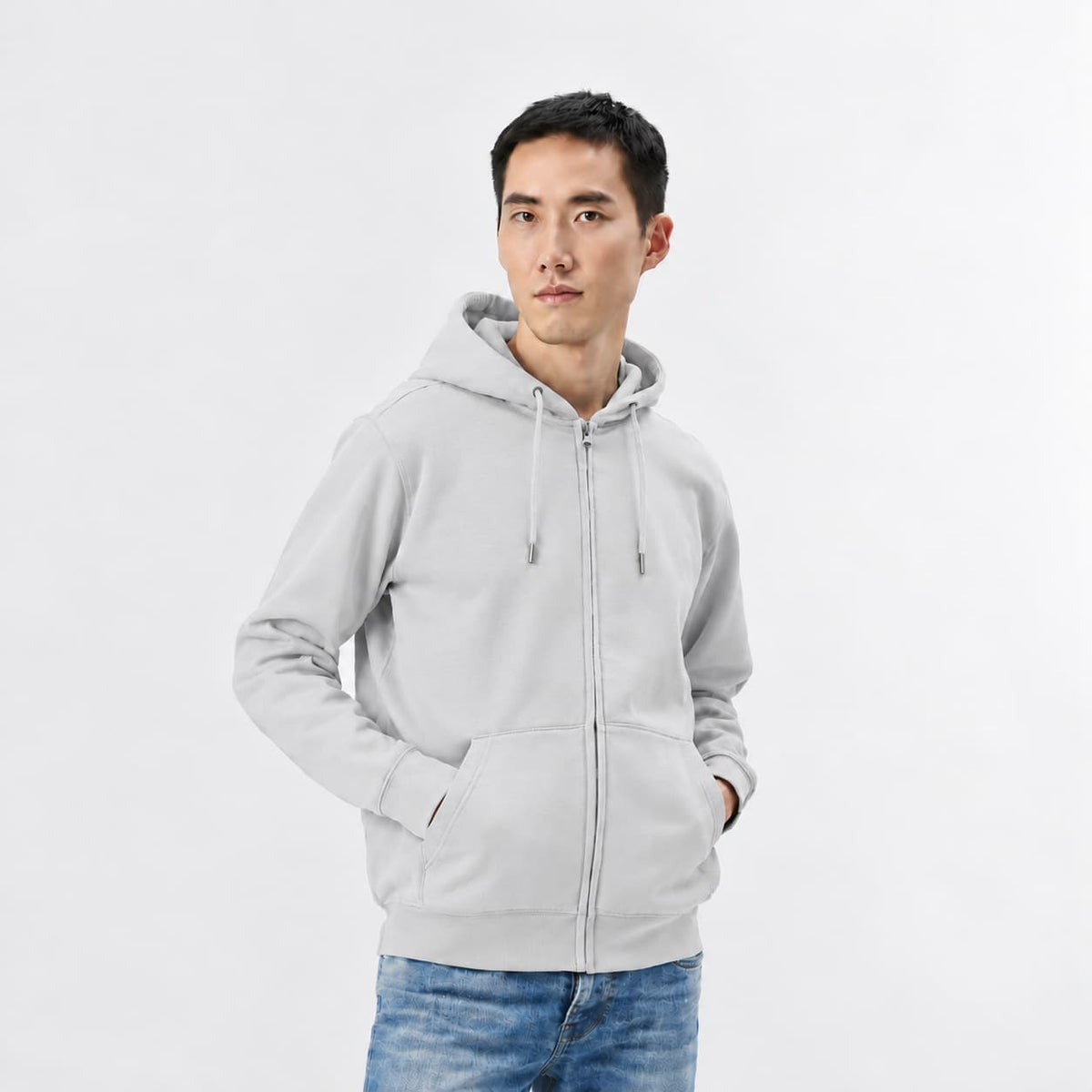 Felpa con Cappuccio e Zip Personalizzabile