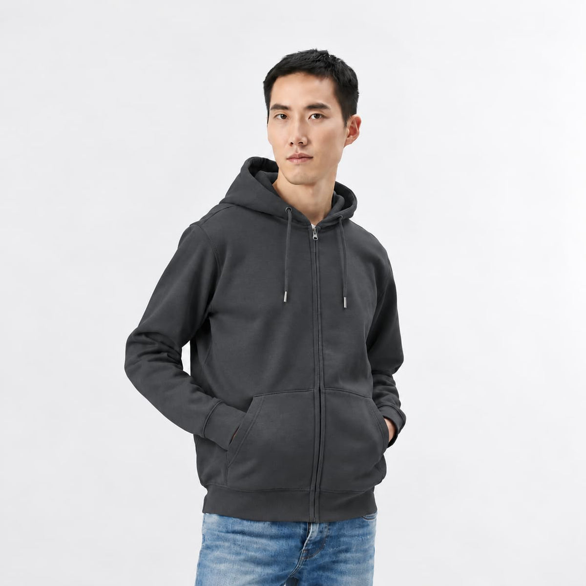 Felpa con Cappuccio e Zip Personalizzabile