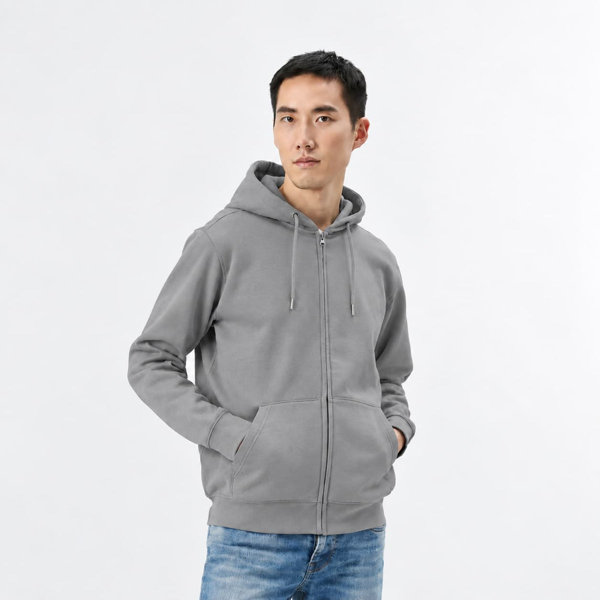 Felpa con Cappuccio e Zip Personalizzabile