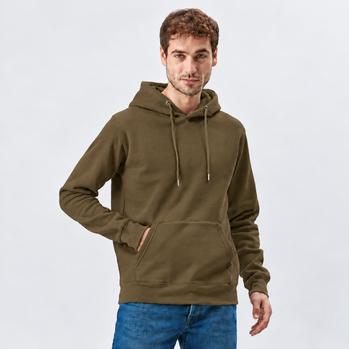Felpa con Cappuccio e Tasca Personalizzabile