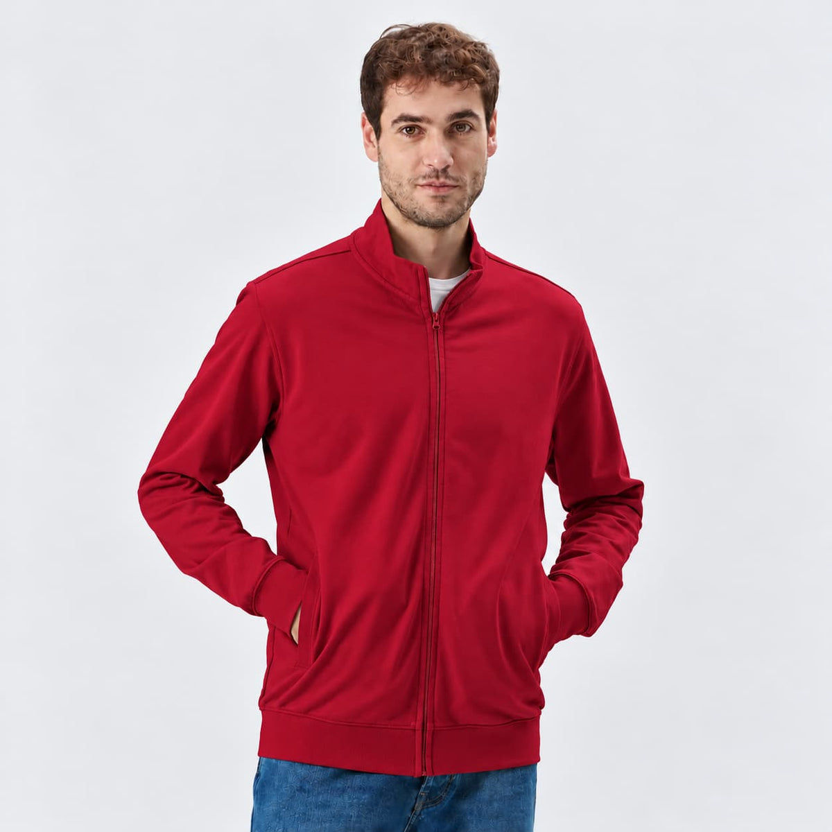 Felpa French Terry con Zip Personalizzabile